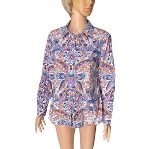 Talbot Petite Floral Blouse button up Women Sz Mp barely used